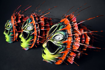Masquerade colorful scary masks