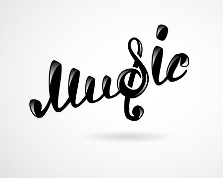Music logo on white