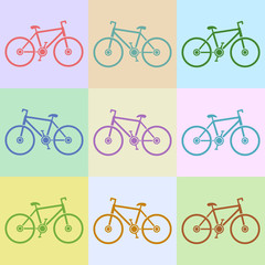 Obraz premium colored bikes