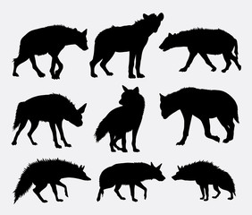 Hyena mammal wild animal silhouette 01. Good use for symbol, logo, web icon, mascot, avatar, sign, or any design you want. Easy to use.