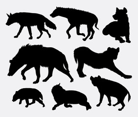 Hyena mammal animal silhouette 04. Good use for symbol, logo, web icon, mascot, sticker design, sign, avatar, or any design you want. Easy to use.
