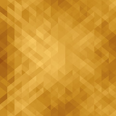 Beautiful golden background with triangle . Geometric design for business presentations. Vector illustration