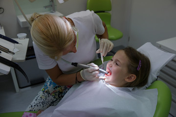 Child patient on her regular checkup