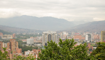 Fototapeta premium Spectacular panorama of modern South American city Medellin, Colombia