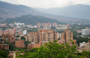 Fototapeta premium Spectacular panorama of Medellin, Colombia