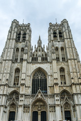 Fototapeta premium Cathedral of St. Michael and St. Gudula. Brussels, Belgium.