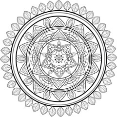 Mandala vector for coloring, mandala vettoriale da colorare