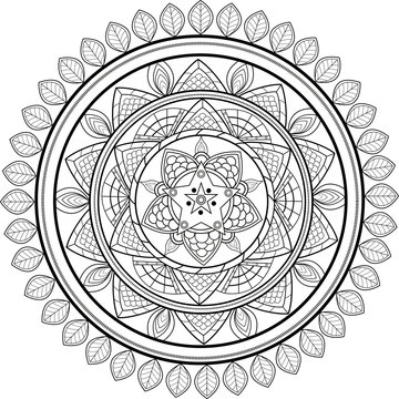 Mandala vector for coloring, mandala vettoriale da colorare