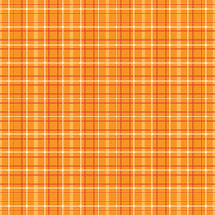 Seamless plaid or tartan pattern in orange, red and yellow. For scrap-booking, greeting cards, gift wrap, wallpapers, textiles, surface textures.