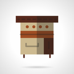 Bakery appliance flat color design vector icon