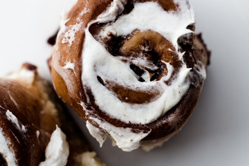 Cinnamon bun closeup