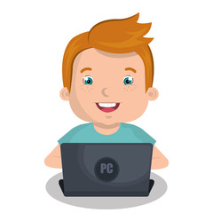 Children using computer design 