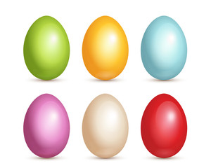 Set of color Easter eggs