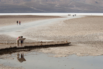 Bad Water, Death Valley National Park. The lowest elevation in the USA at 282 feet below sea level.