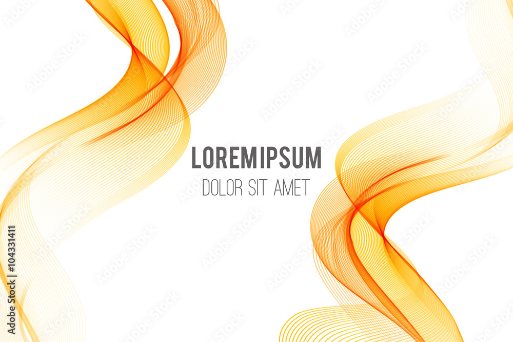 Poster Abstract color wave design element