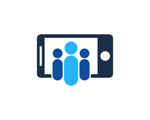 Mobile Group Logo Design Template