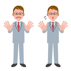 男性　表情　驚き