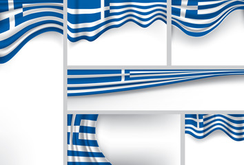 Abstract Greece Flag, Greek Vector Flag (Vector Art)