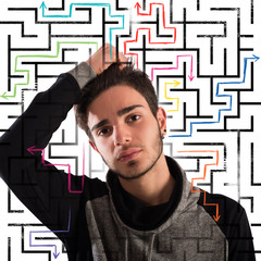 Thoughtful teenager
