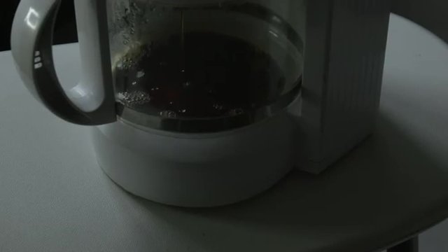 Coffee Starts Pouring Black Coffee