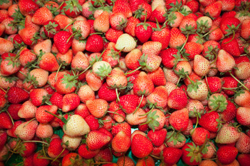 Fresh ripe perfect strawberry - Food Frame Background
