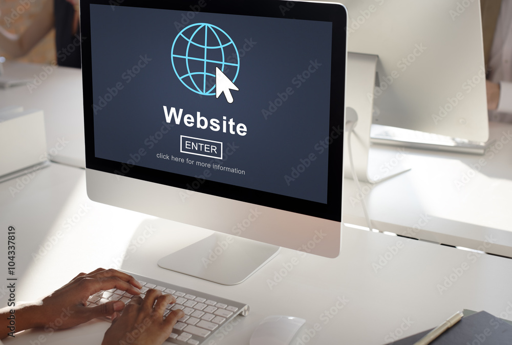 Poster web website www browser internet networking concept