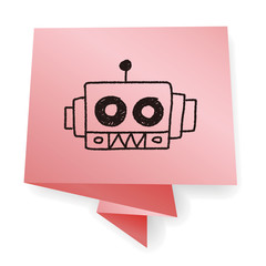 robot doodle drawing