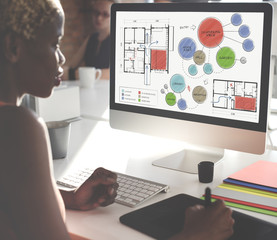 Office Floor Plan Sketch Drawing Concept