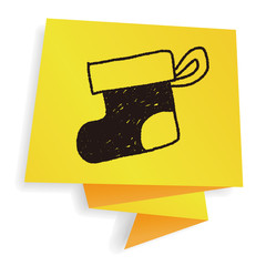 Christmas socks doodle drawing