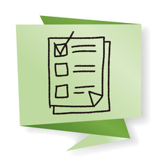 paper checking list doodle drawing