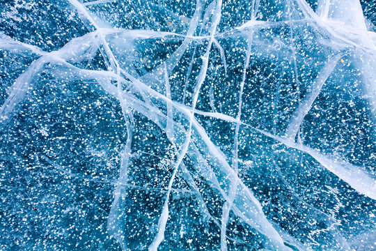 Ice And Cracks On The Surface Of Lake Baikal