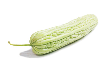 Bitter melon, Bitter gourd fruits on white background
