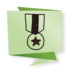 Medal doodle drawing