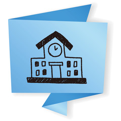 school doodle drawing