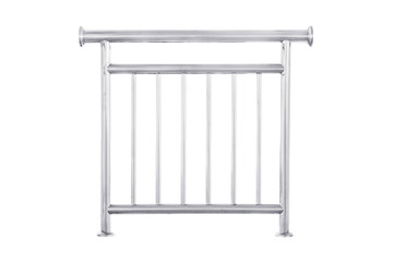 Stainless steel railing isolated.