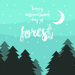 Obraz na płótnie Canvas international day of forest
