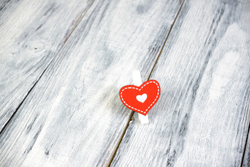 heart shape on wooden background
