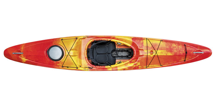 river running kayak isolated