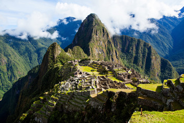 Misty clouds over Machu Picchu Wolrd Heritage Site