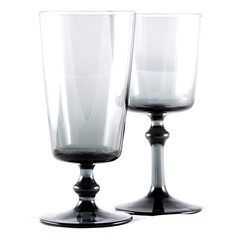 empty black wine glass