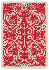 Reverse side of a playing card