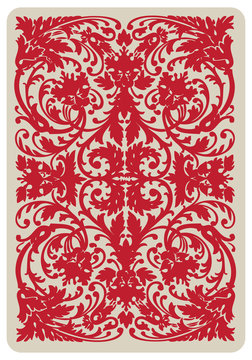 Reverse side of a playing card