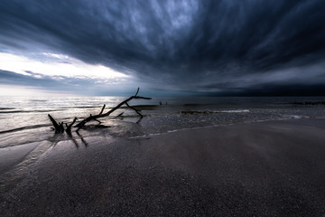 Dark Clouds over the Ocean