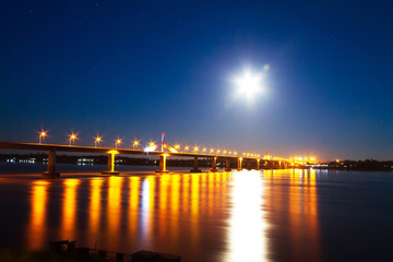 Bridge and moon