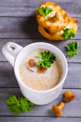 Soup with mushrooms