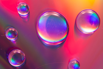 water drops on colorful background