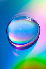 water drops on colorful background