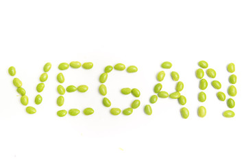 vegan with soybeans