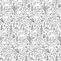 Hand drawn Australia seamless pattern