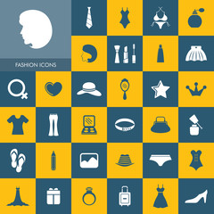 Beauty & Fashion Icon Set For Web & Mobile.